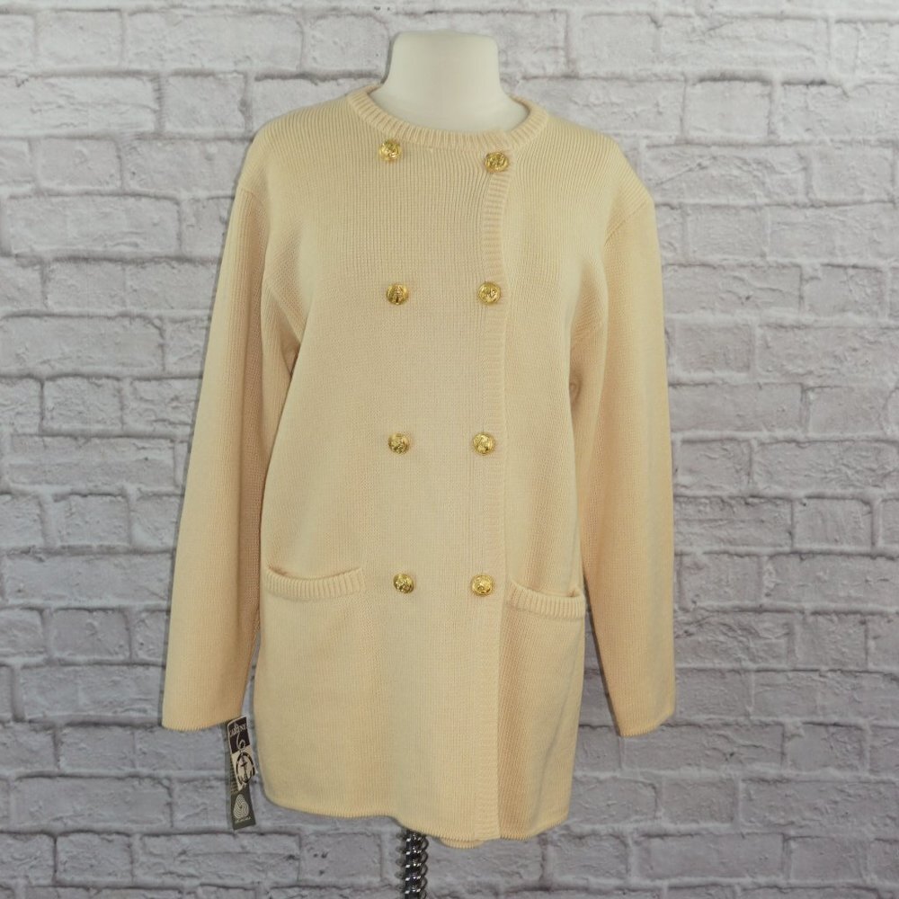 Vintage 80s Wool Knit Sweater Coat